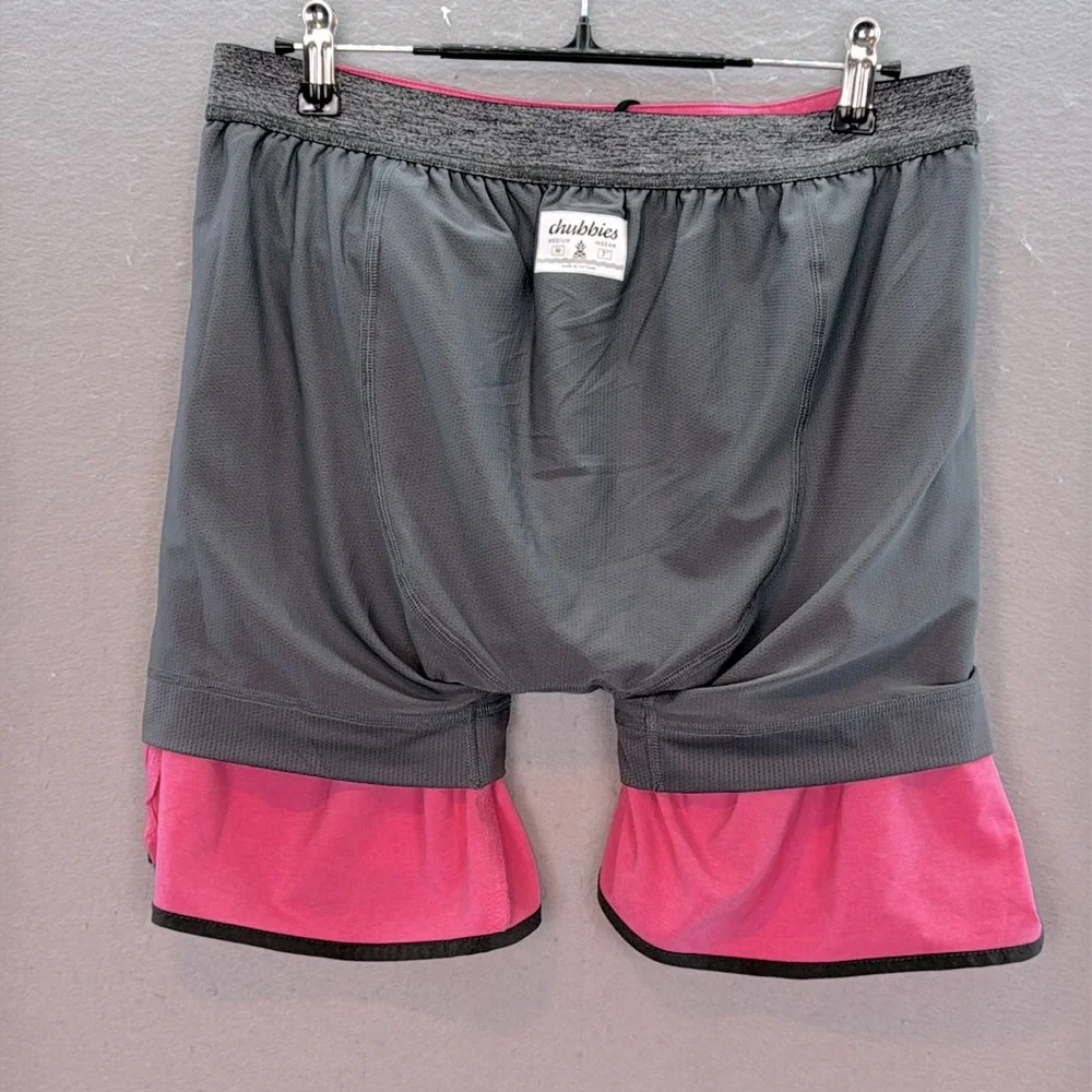 Chubbies Men's The Carimines Yoga /Swim Hybrid shorts pink pants performance M